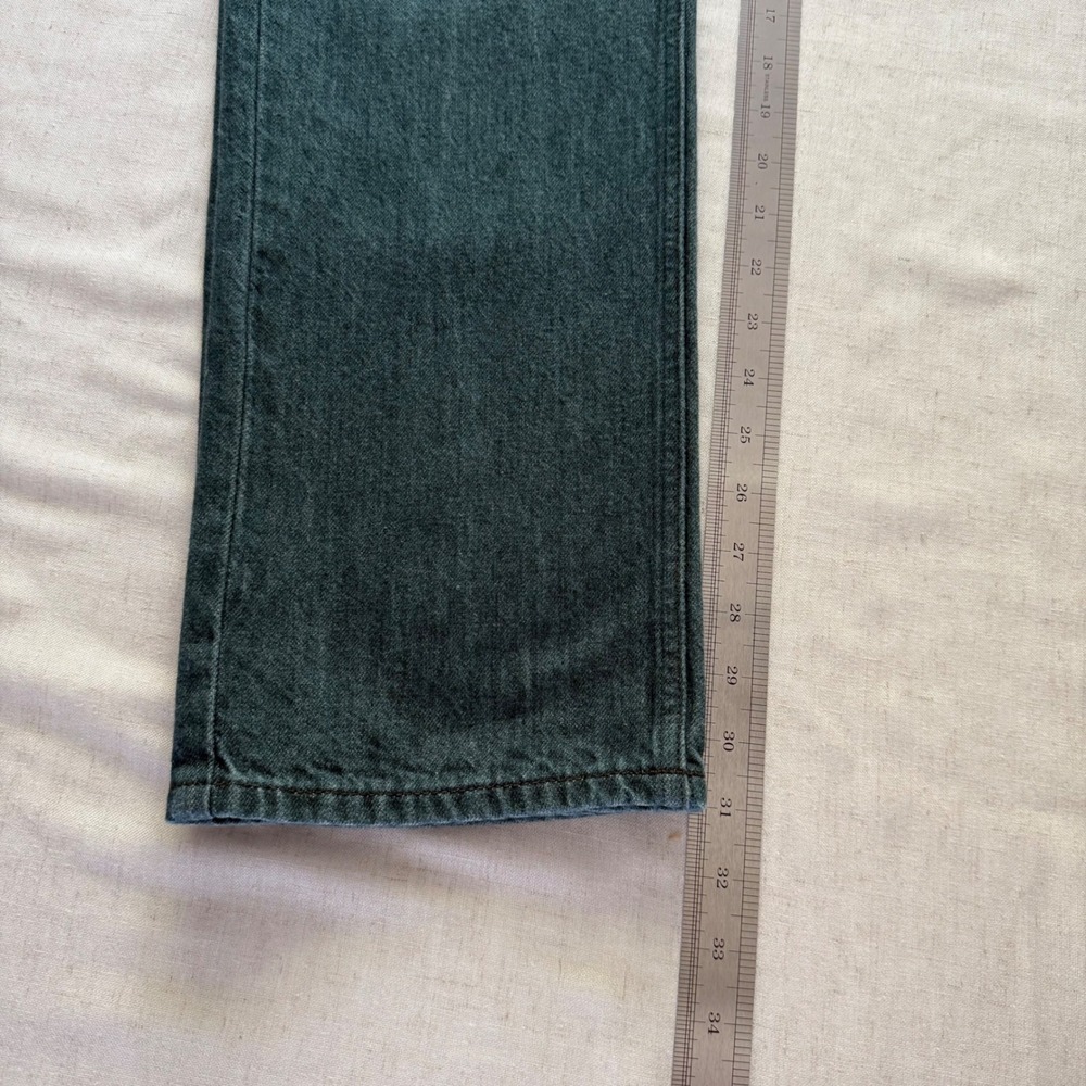 Uniqlo U Mens Green High Rise Straight Leg Jeans 27x32 439566 Christophe Lemaire - Picture 9 of 13